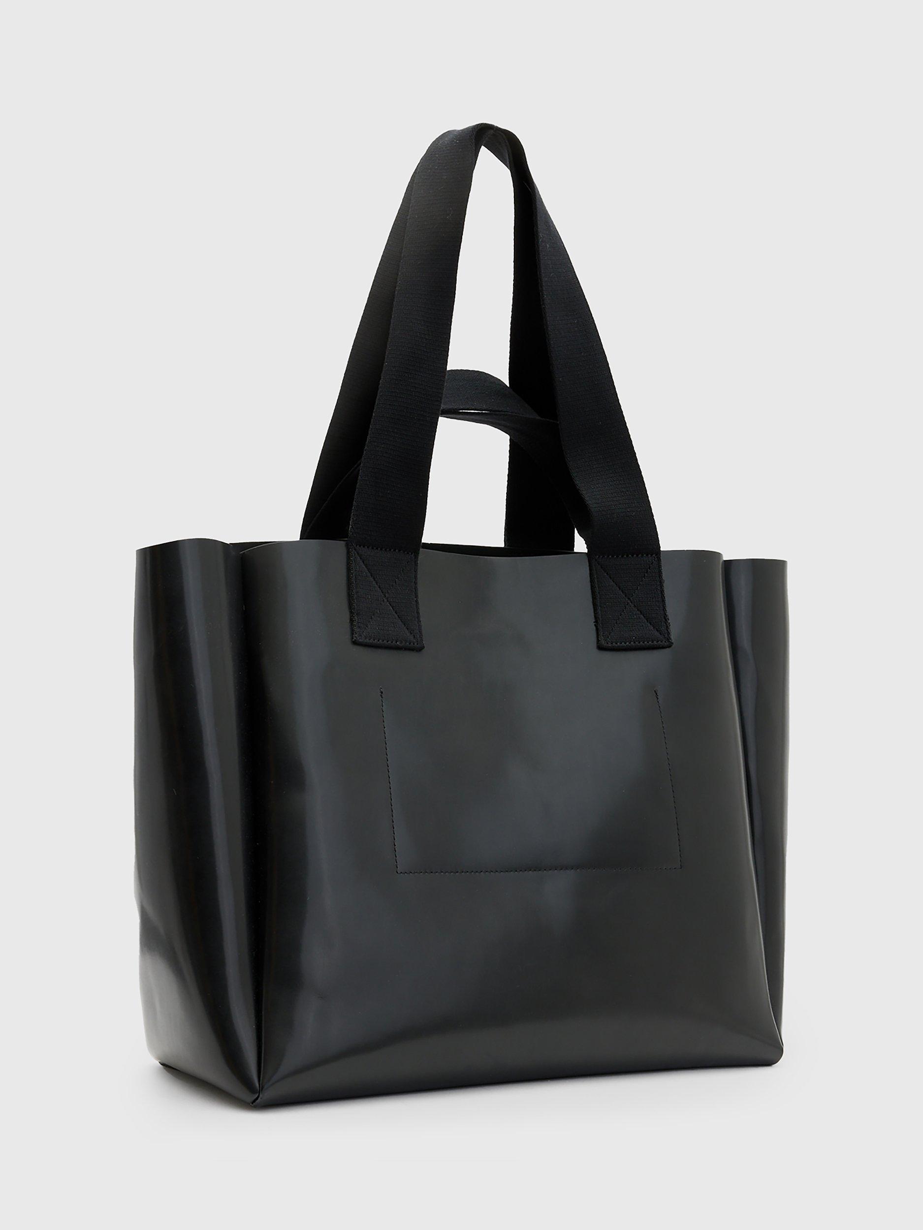 Product image 7 of 7, which shows AllSaints Izzy Leather Tote Bag, Black