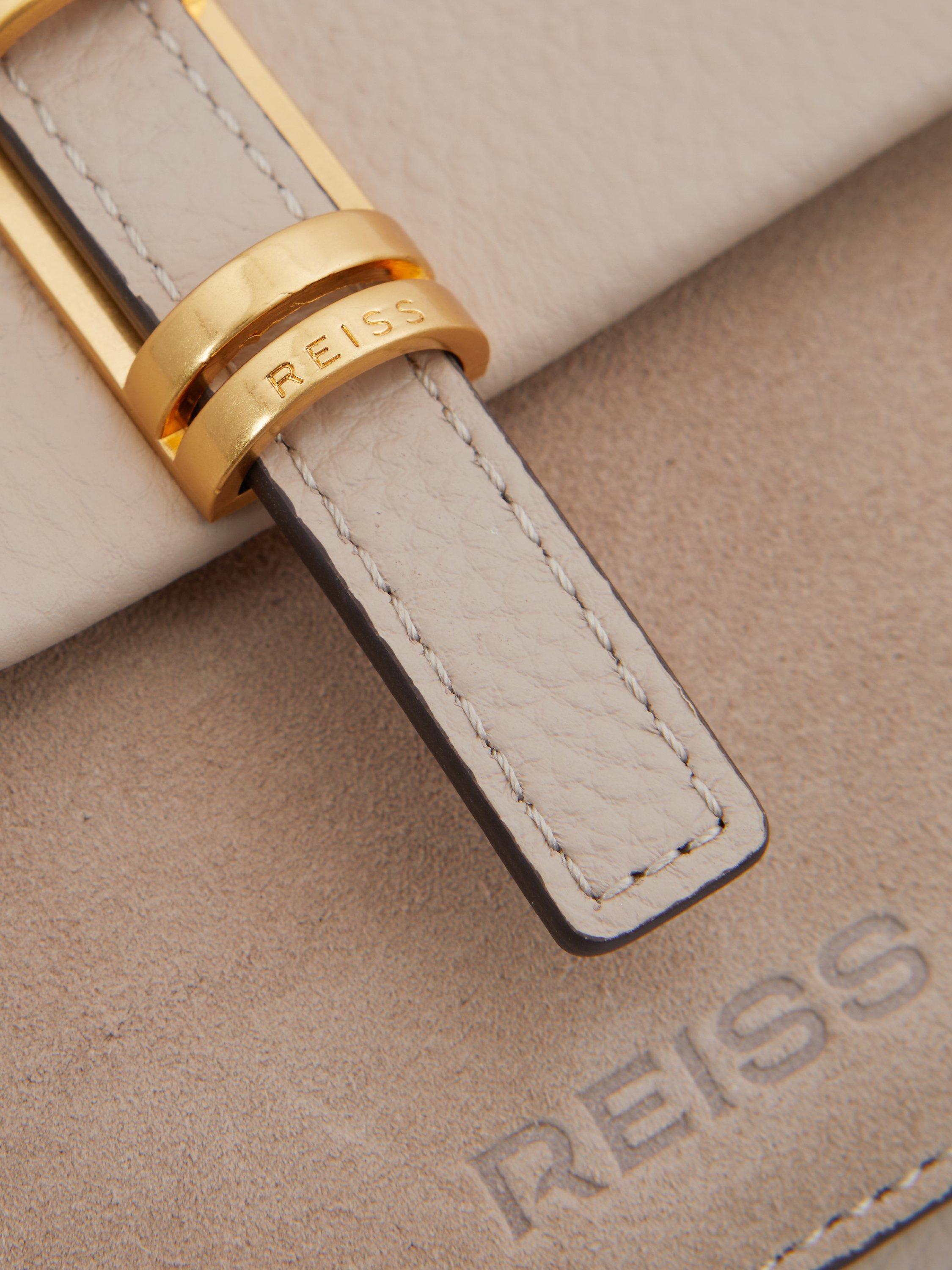 Product image 2 of 5, which shows Reiss Orla Leather & Suede Crossbody Camera Bag, Taupe