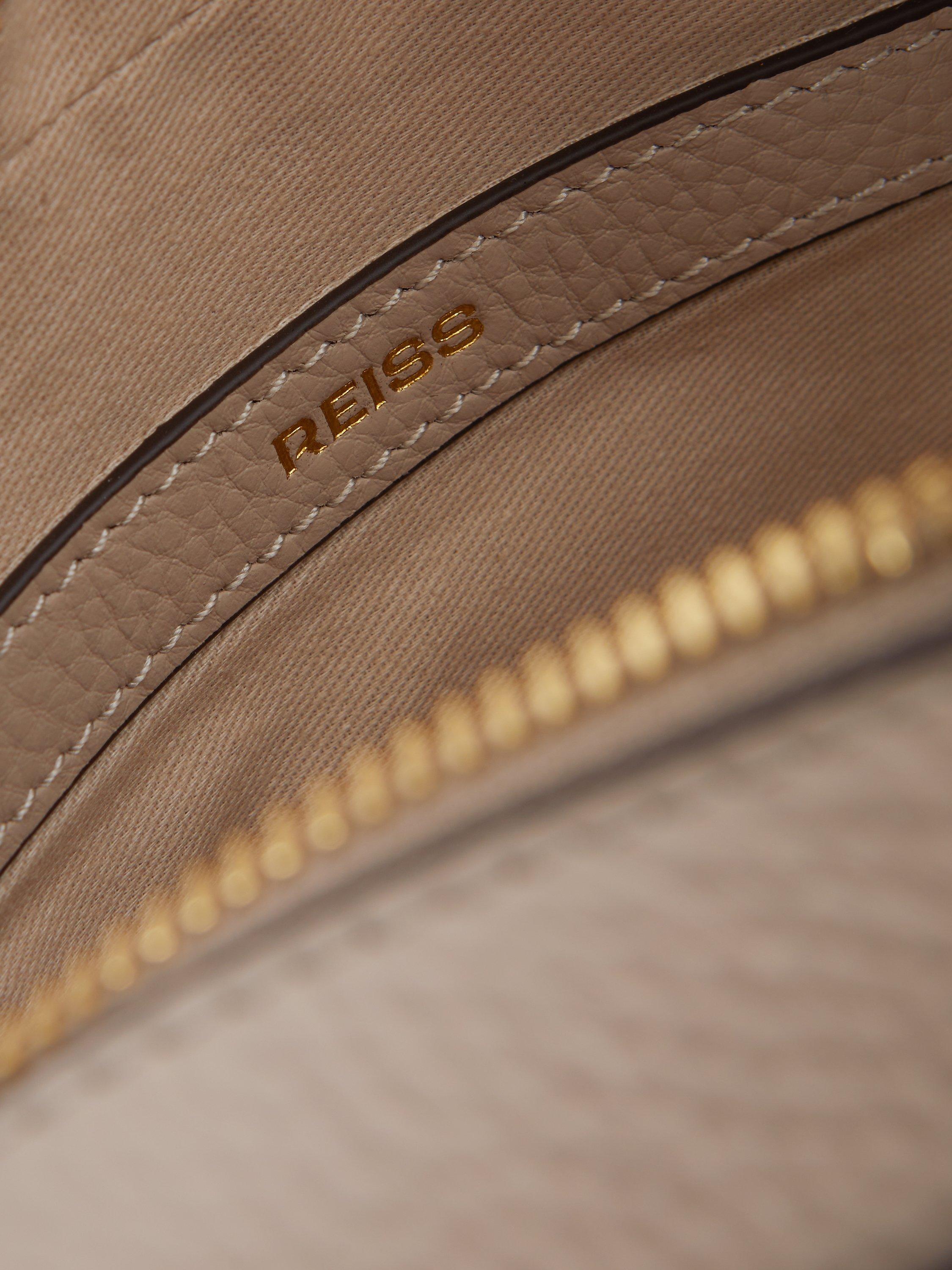Product image 5 of 5, which shows Reiss Orla Leather & Suede Crossbody Camera Bag, Taupe