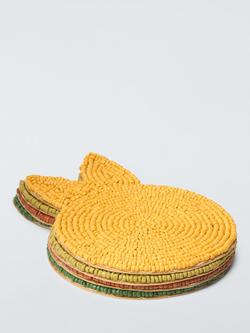 John Lewis Beaded Rabbit Coasters, Set of 4 - view 2, Multi