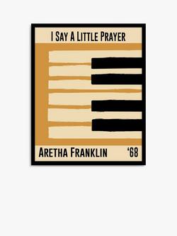 John Lewis Dalston 606 'Aretha Franklin' Framed Print, 52 x 42cm, Multi, Multi