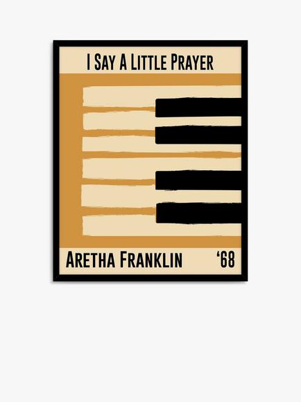 John Lewis Dalston 606 'Aretha Franklin' Framed Print, 52 x 42cm, Multi, Multi