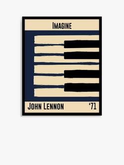 John Lewis Dalston 606 'John Lennon' Framed Print, 52 x 42cm, Multi, Multi