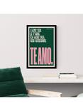 John Lewis Hollie Graphik 'I Love You' Framed Print, 63.5 x 43.5cm, Multi