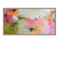 John Lewis Natasha Barnes 'Cherry Pop Blossom' Framed Canvas Print, 66 x 126cm, Multi, Multi