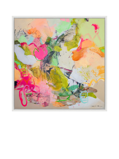 John Lewis Natasha Barnes 'Life is Beautiful' Framed Canvas Print, 106 x 106cm, Multi