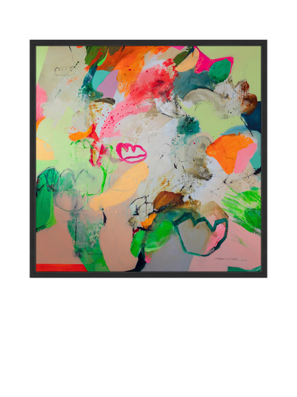 John Lewis Natasha Barnes 'Little Bit Of Sunshine' Framed Canvas Print, 106 x 106cm, Multi, Multi