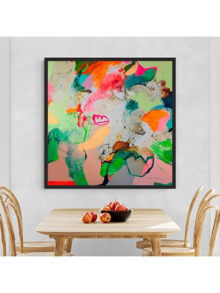 John Lewis Natasha Barnes 'Little Bit Of Sunshine' Framed Canvas Print, 106 x 106cm, Multi - view 2, Multi