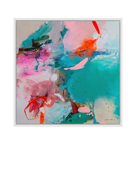 John Lewis Natasha Barnes 'Wash Over Me' Framed Canvas Print, 106 x 106cm, Multi, Multi