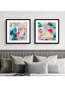 John Lewis Natasha Barnes 'Tunbridge' Embellished Framed Print, Set of 2, 61.5 x 61.5cm, Multi - view 2, Multi