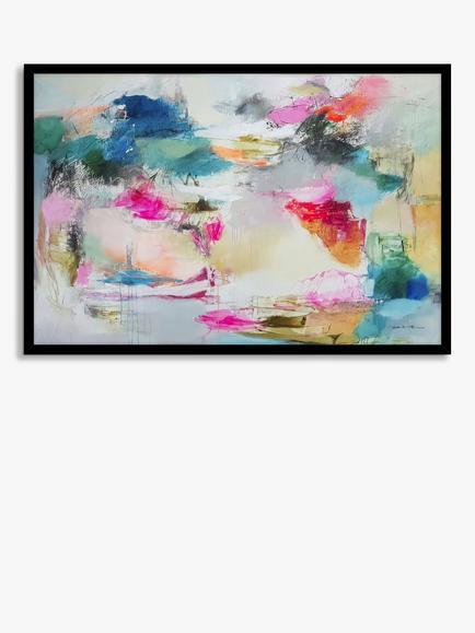 John Lewis Natasha Barnes 'Tunbridge' Embellished Framed Print, 84.5 x 124.5cm, Multi, Multi