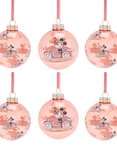 Disney Home x Sanderson Minnie Mouse Christmas Baubles, Set of 6, Multi