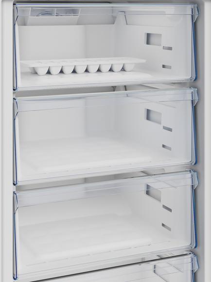 Beko CNG4692VW Freestanding 50/50 Fridge Freezer, White - view 2, White