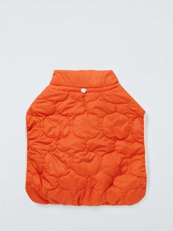 John Lewis Waterproof Dog Puffer Coat - view 2, Orange