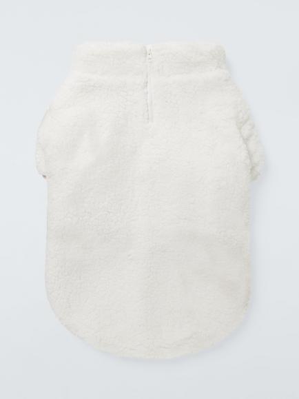 John Lewis Fluffy Dog Jumper - view 2, White