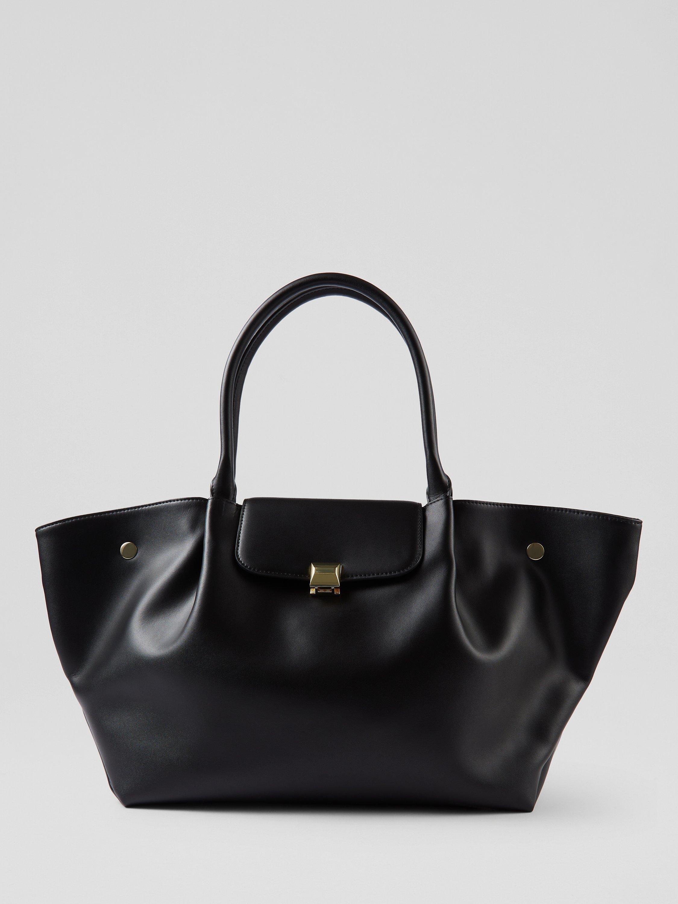 Product image 1 of 3, which shows L.K.Bennett Otello Leather Tote Bag, Black