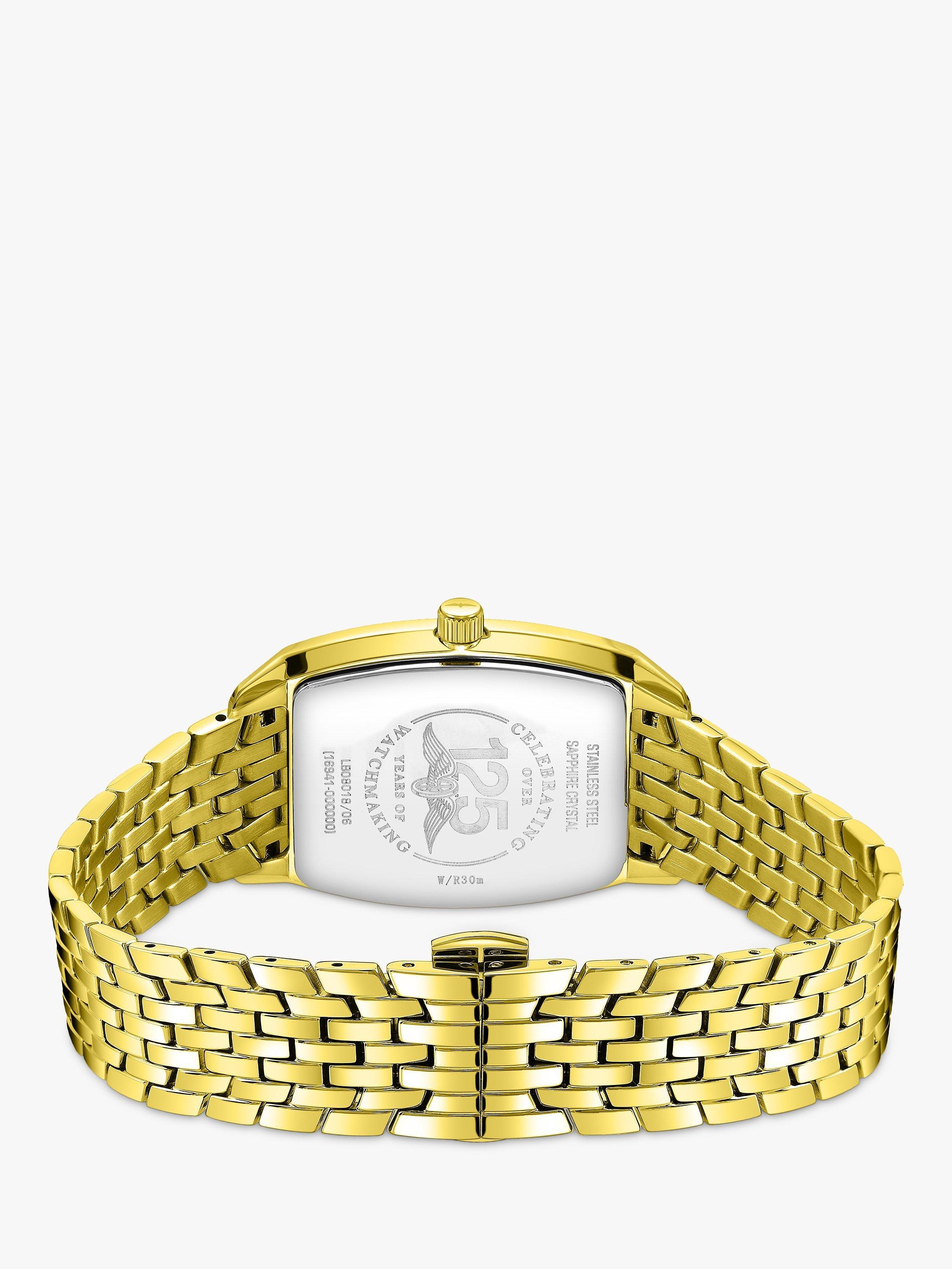 Rotary Women's Ultra Slim Sunray Dial Bracelet Strap Watch, Gold/Silver LB08018/06