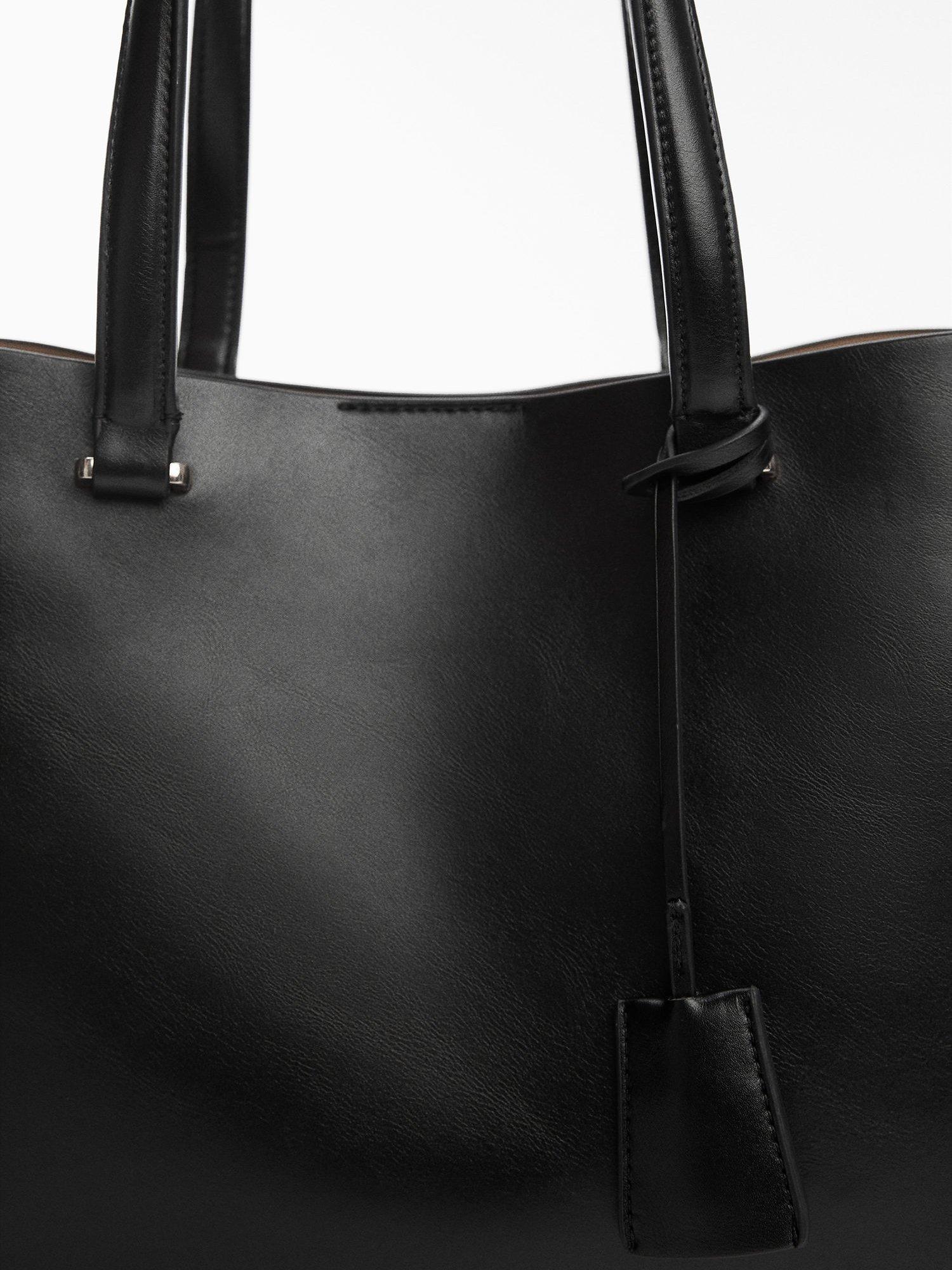 Product image 3 of 5, which shows Mango Bello Tote Bag, Black