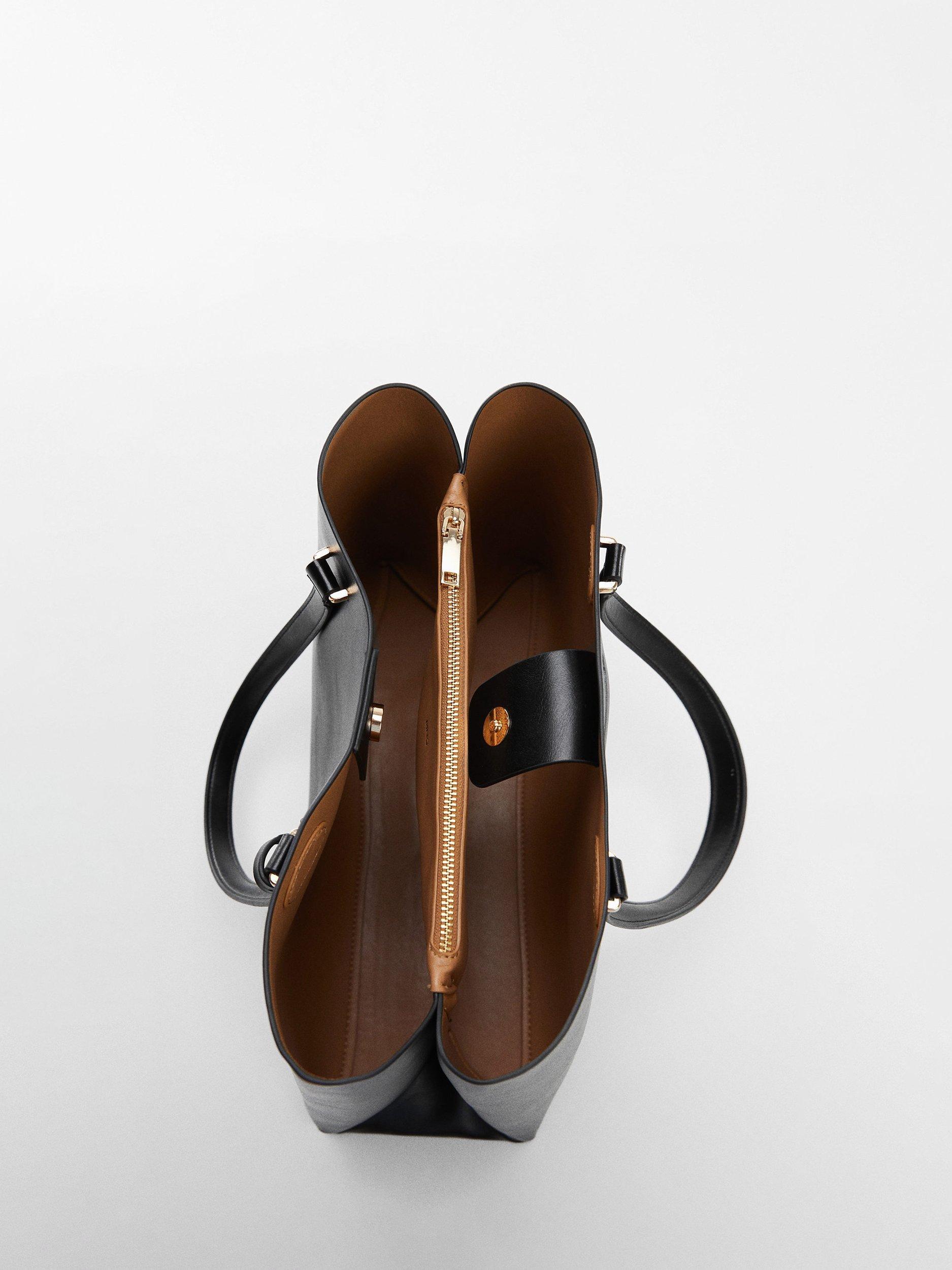 Product image 4 of 5, which shows Mango Bello Tote Bag, Black