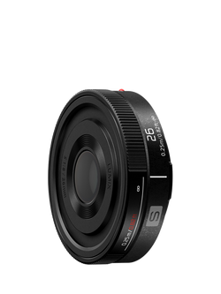 Panasonic Lumix S-R26E 26mm F8 L-Mount Pancake Lens, Black, Black