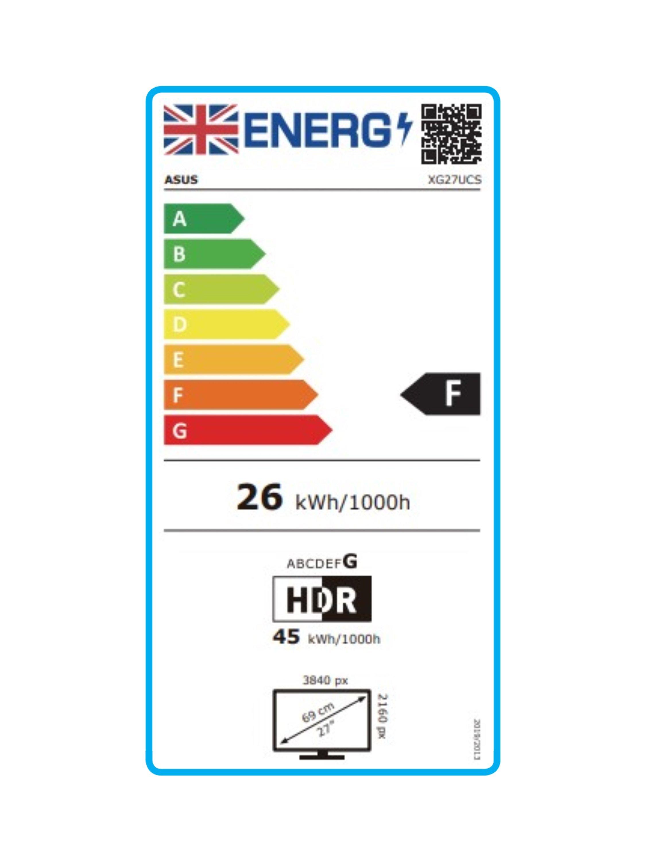 This item is rated E for energy efficiency on a scale from A (most efficient) to G (least efficient).