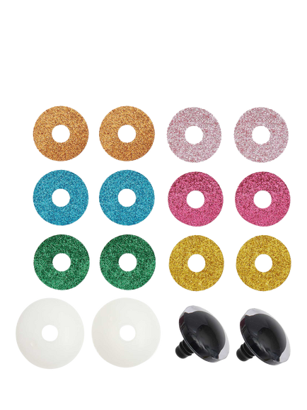 Rico Design Safety Eyes for Crocheted Toys, 30mm, 1 Pair, Multi