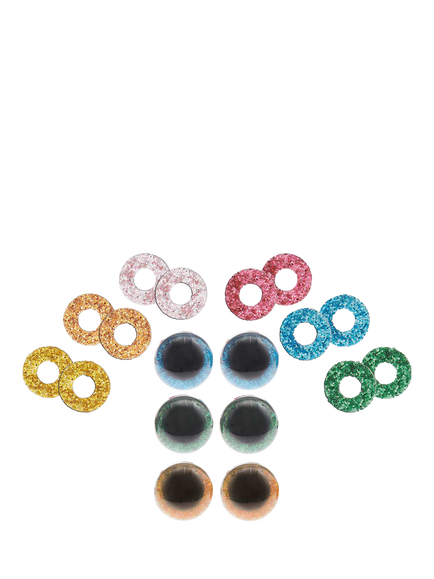 Rico Design Safety Eyes for Crocheted Toys, 9mm, 3 Pairs - view 2, Multi