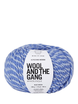 Wool And The Gang Alpachino Merino Twist Knitting Yarn, 50g, Blue Crush