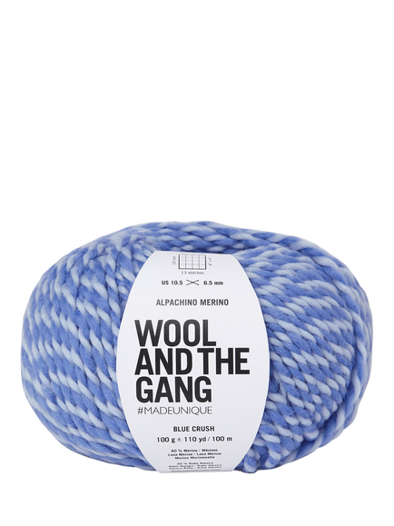 Wool And The Gang Alpachino Merino Twist Knitting Yarn, 50g, Blue Crush