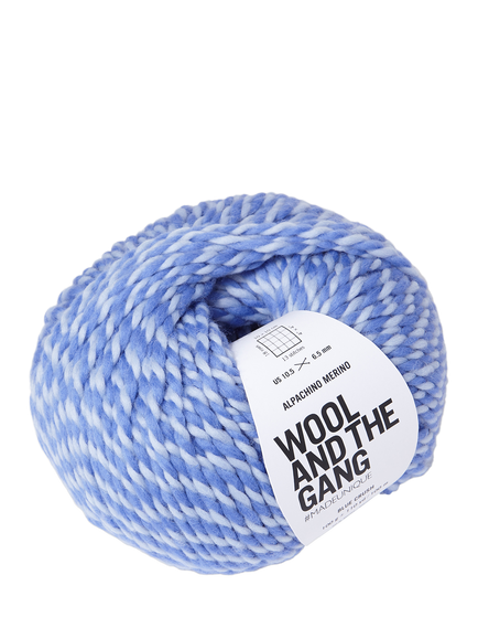 Wool And The Gang Alpachino Merino Twist Knitting Yarn, 50g - view 2, Blue Crush