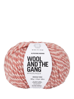 Wool And The Gang Alpachino Merino Twist Knitting Yarn, 50g, Rocksalt Rose