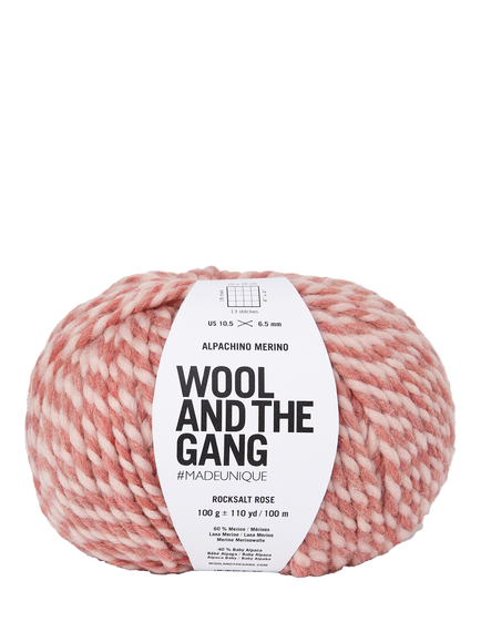 Wool And The Gang Alpachino Merino Twist Knitting Yarn, 50g, Rocksalt Rose
