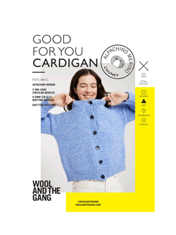 Wool And The Gang Good For You Cardigan Knitting Pattern, Multi
