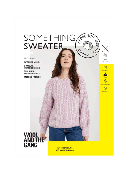 Wool And The Gang Something Sweater Knitting Pattern, Multi