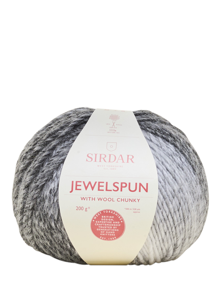 Sirdar Jewelspun Chunky Knitting Yarn, Polished Jet