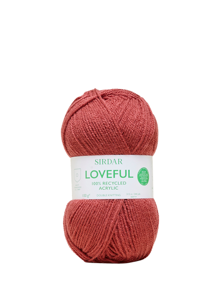 Sirdar Loveful Recyled Acrylic DK Knitting Yarn, Ember