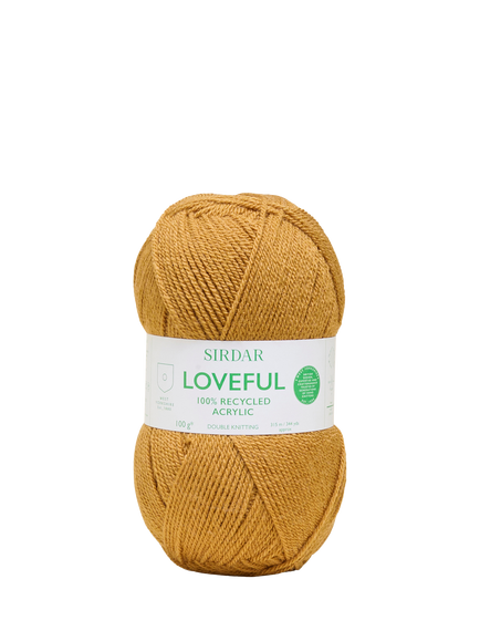 Sirdar Loveful Recyled Acrylic DK Knitting Yarn, Ochre