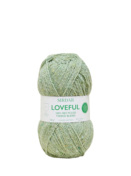 Sirdar Loveful Recyled Tweed DK Knitting Yarn, Fern