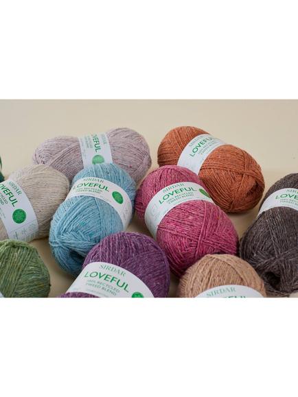 Sirdar Loveful Recyled Tweed DK Knitting Yarn - view 2, Fern