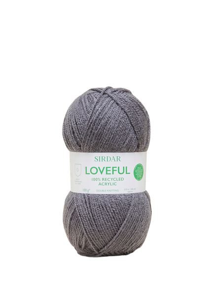 Sirdar Loveful Recyled Acrylic DK Knitting Yarn, Charcoal