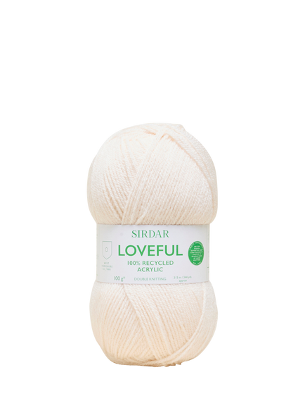 Sirdar Loveful Recyled Acrylic DK Knitting Yarn, Stone