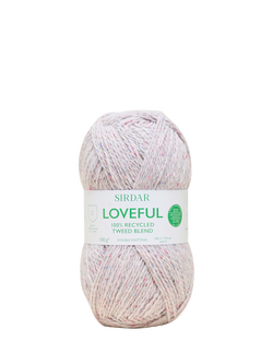 Sirdar Loveful Recyled Tweed DK Knitting Yarn, Silver
