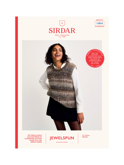 Sirdar Jewelspun Beneath The Surface Vest Knitting Pattern, 10804, Multi
