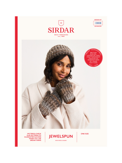 Sirdar Jewelspun Marbled Hat & Mittens Knitting Pattern Book, Multi
