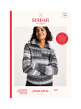 Sirdar Jewelspun Quartz Zip Collar Jumper Knitting Pattern Book