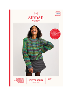 Sirdar Jewelspun Semi Precious Sweater Knitting Pattern, Multi