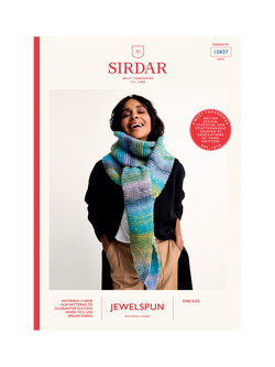 Sirdar Jewelspun Strata Tie-Style Scarf Knitting Pattern Book, Multi