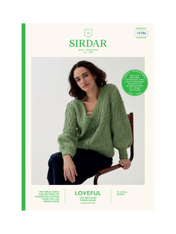 Sirdar Loveful Diamond Cable Cardigan Knitting Pattern, 10786, Multi