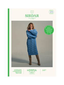 Sirdar Loveful Estuary Sweater Dress Knitting Pattern, 10775, Multi