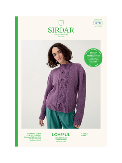 Sirdar Loveful Puff Sleeve Sweater Knitting Pattern, 10783, Multi